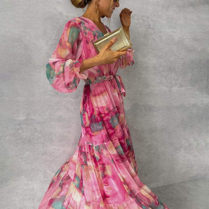 Ingrid - Robe Portefeuille avec Imprimé Floral
