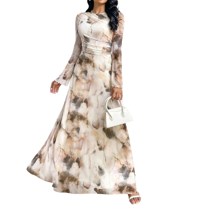 Sophia - Robe en Maille Tie Dye Élégante