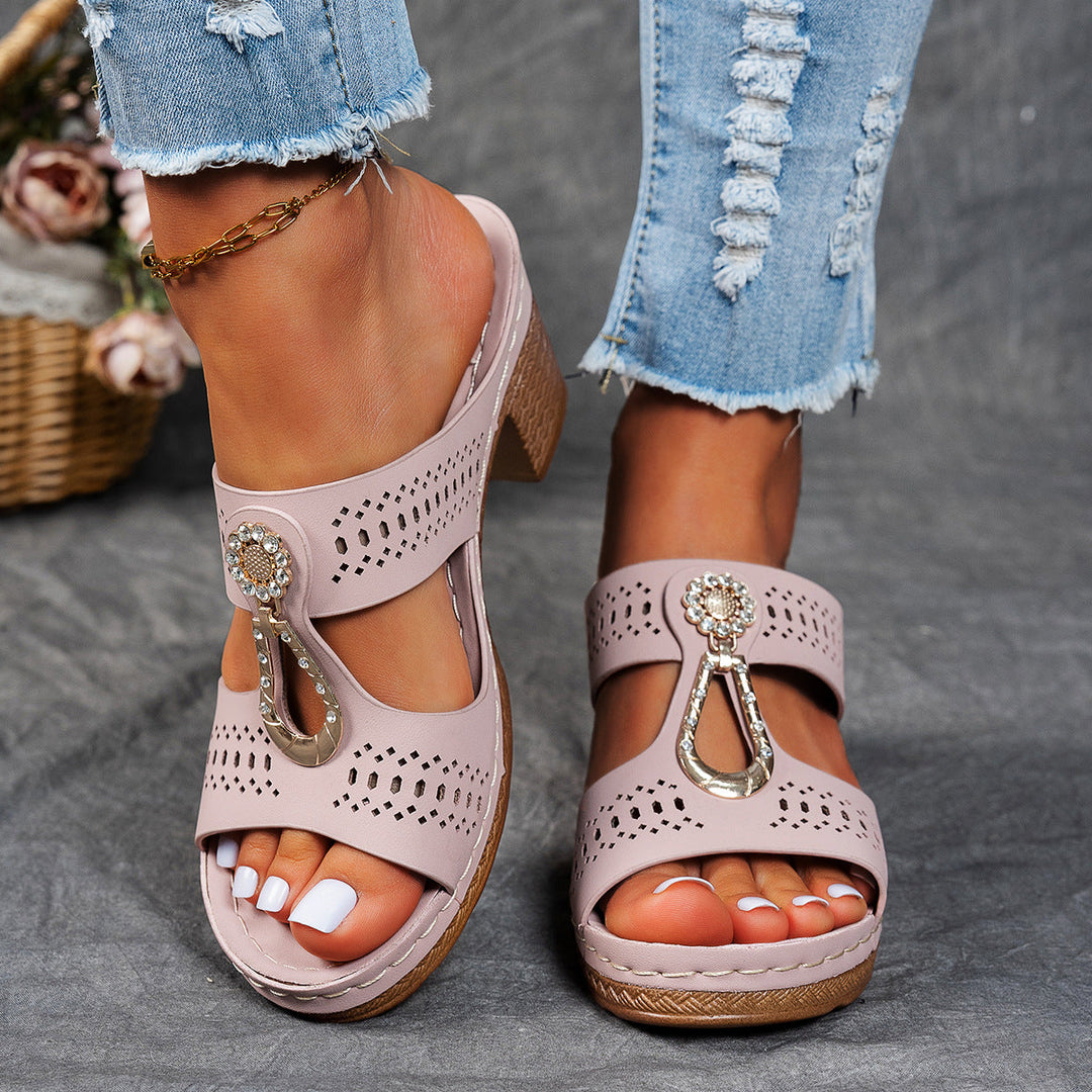 Linda | Sandales Orthopédiques à Talons Hauts Confort
