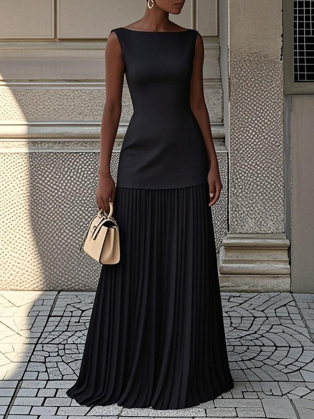 Serena™ | Robe Maxi Plissée