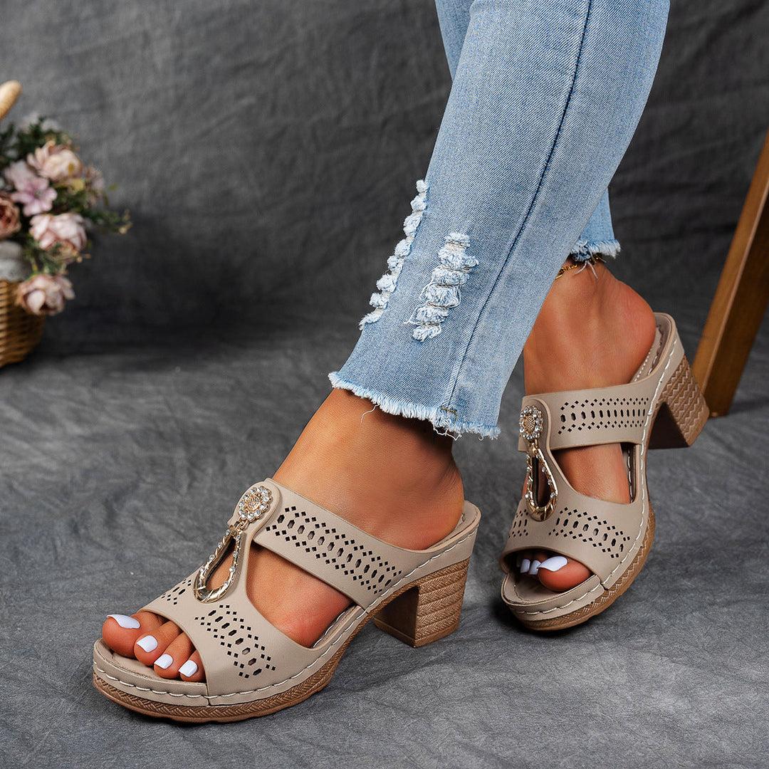 Linda | Sandales Orthopédiques à Talons Hauts Confort