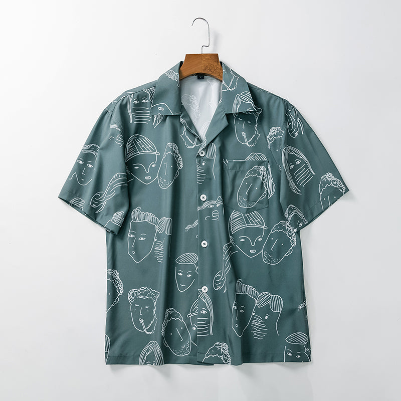 Lorenz - Chemise d'été à col cubain