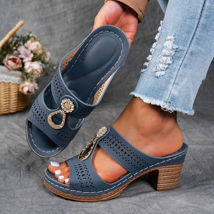 Linda | Sandales Orthopédiques à Talons Hauts Confort
