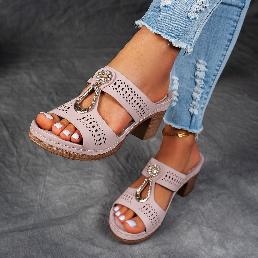 Linda | Sandales Orthopédiques à Talons Hauts Confort