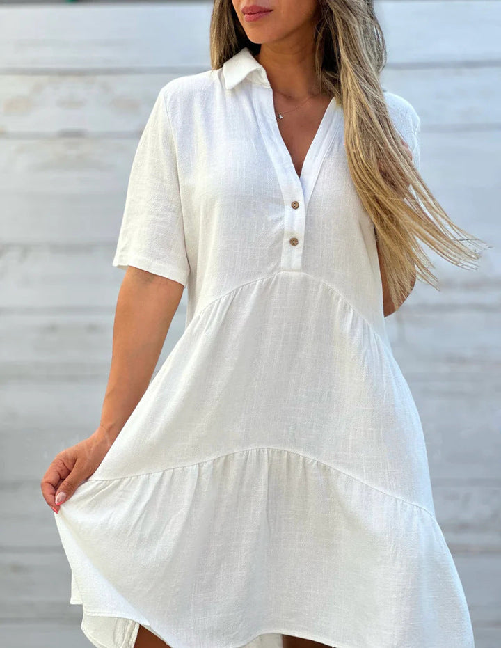 Lena - Robe d'été en lin décontractée