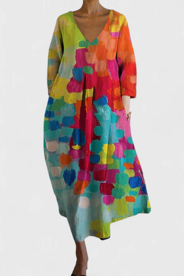 Isalinde | Robe V-neck Confortable