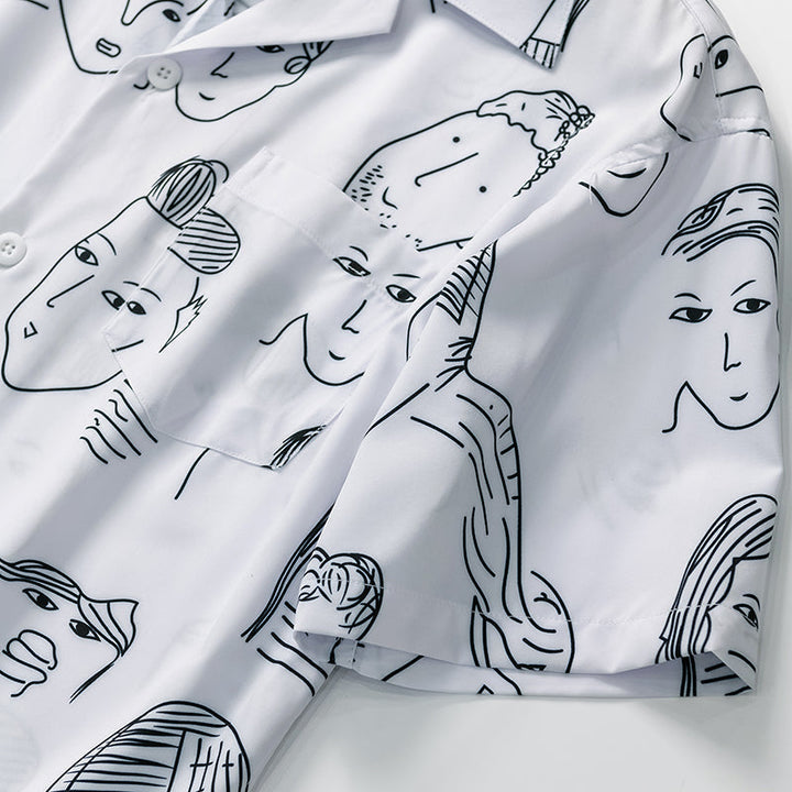Lorenz - Chemise d'été à col cubain