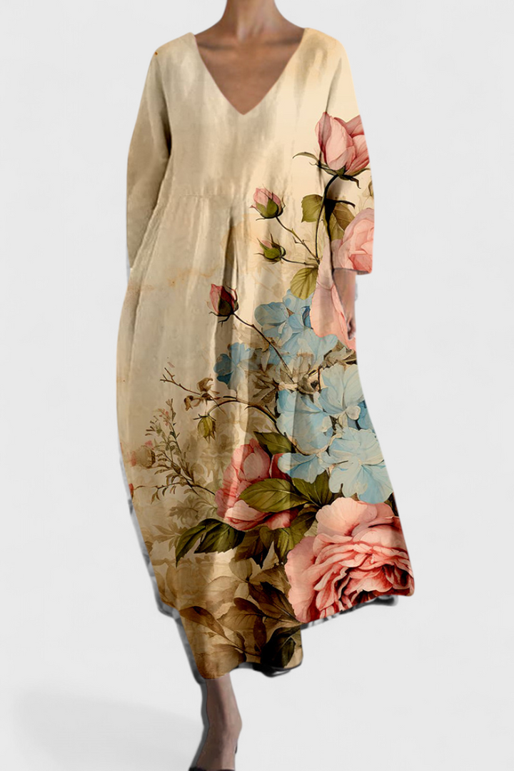 Isalinde | Robe V-neck Confortable