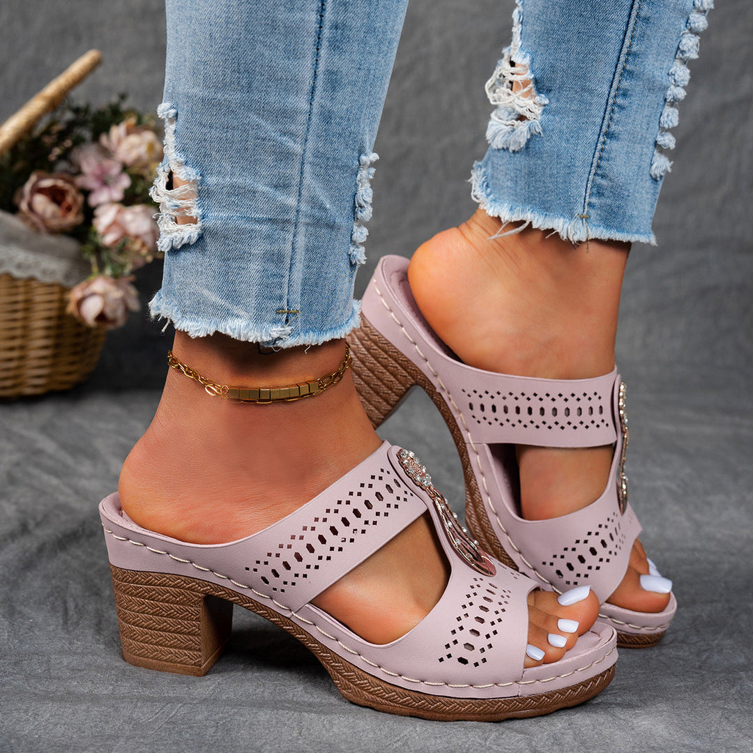 Linda | Sandales Orthopédiques à Talons Hauts Confort