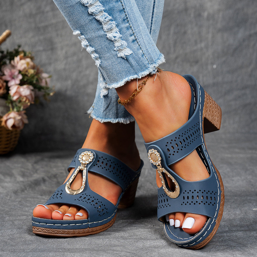 Linda | Sandales Orthopédiques à Talons Hauts Confort