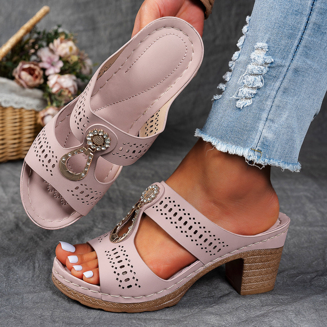 Linda | Sandales Orthopédiques à Talons Hauts Confort