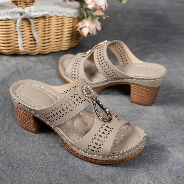 Linda | Sandales Orthopédiques à Talons Hauts Confort