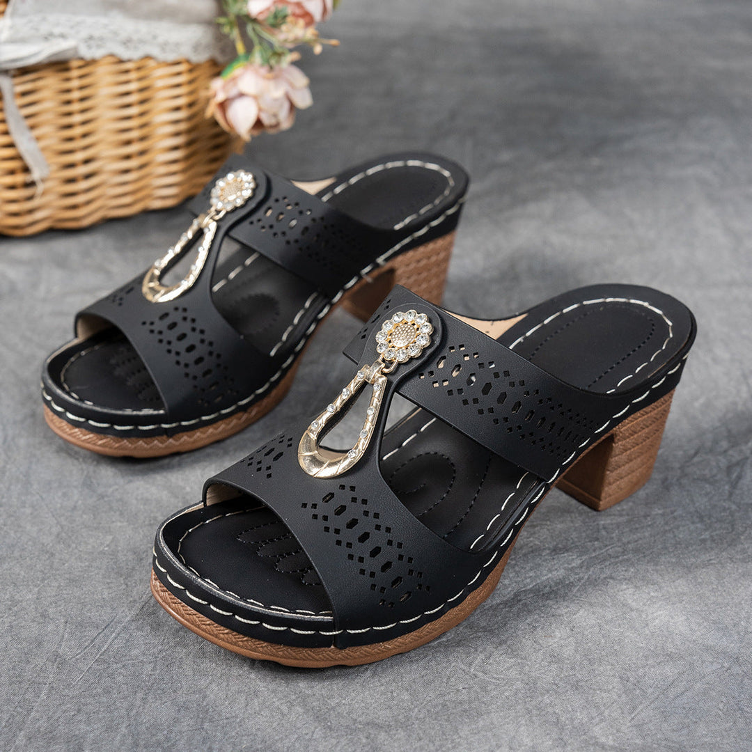 Linda | Sandales Orthopédiques à Talons Hauts Confort