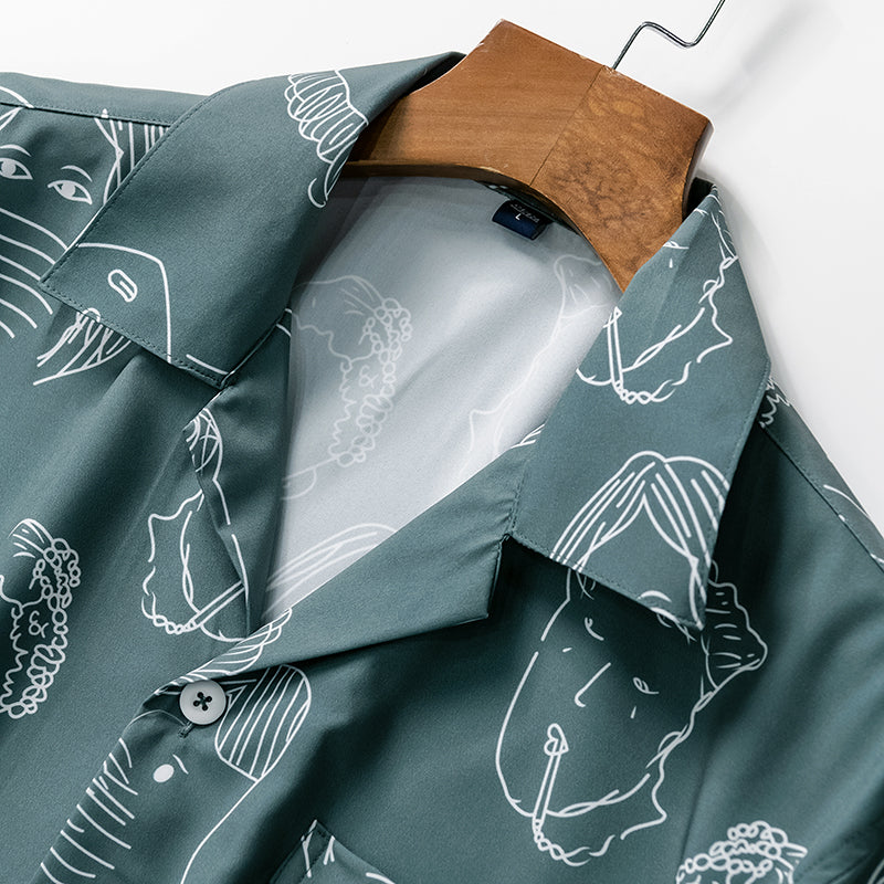 Lorenz - Chemise d'été à col cubain