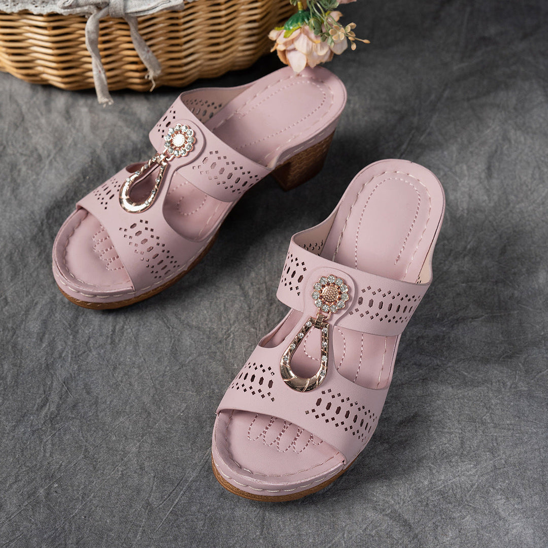Linda | Sandales Orthopédiques à Talons Hauts Confort