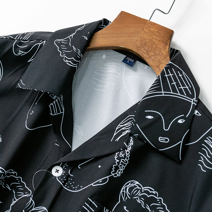 Lorenz - Chemise d'été à col cubain