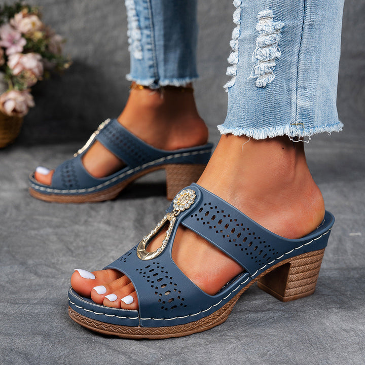 Linda | Sandales Orthopédiques à Talons Hauts Confort
