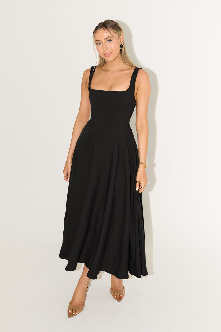 Leah - Robe Midi Flottante Intemporelle