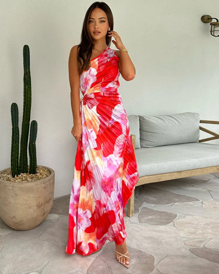 Celest - Robe Vibrante Tropicale de Soirée