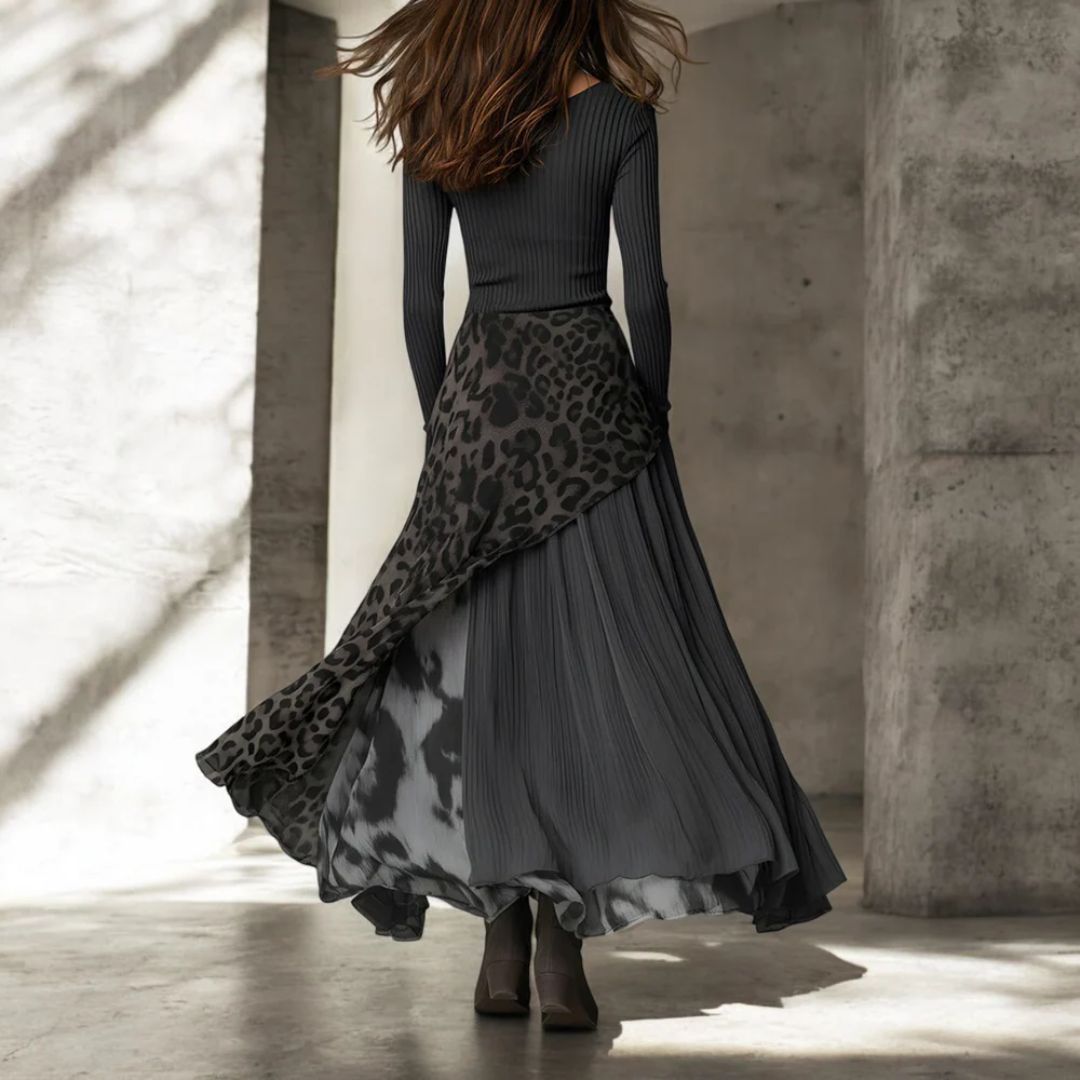 Rian - Robe Maxi Imprimé Léopard Longue