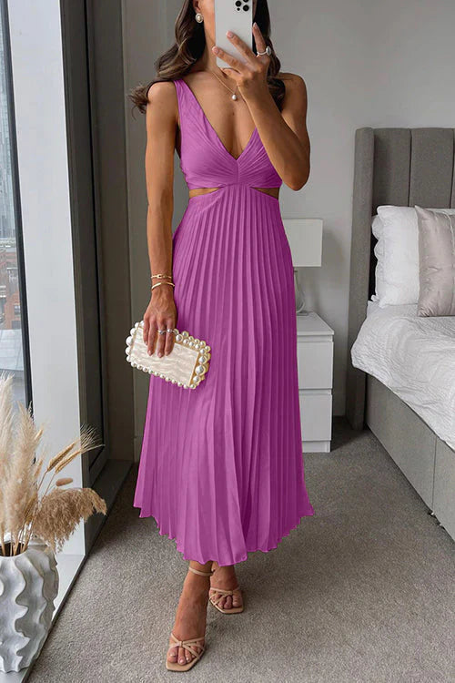 Donna - Robe Maxi Plissée Flottante