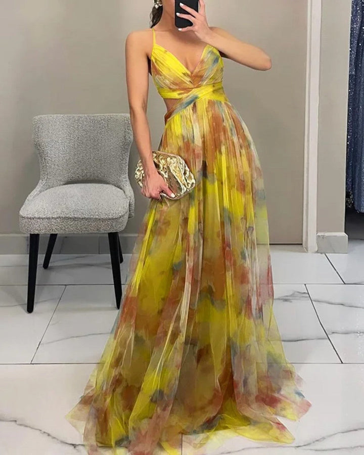 Merida - Robe Maxi en Chiffon Floral