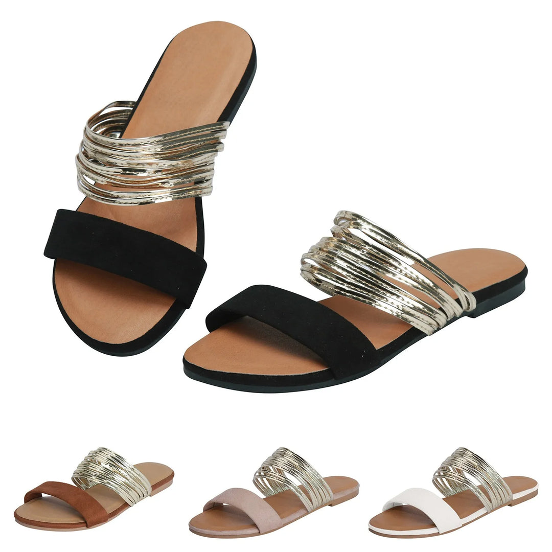 Maribel - Sandales de désert avec accents dorés