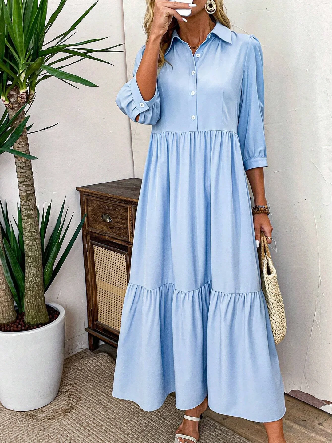 Lena - Robe chemise fluide