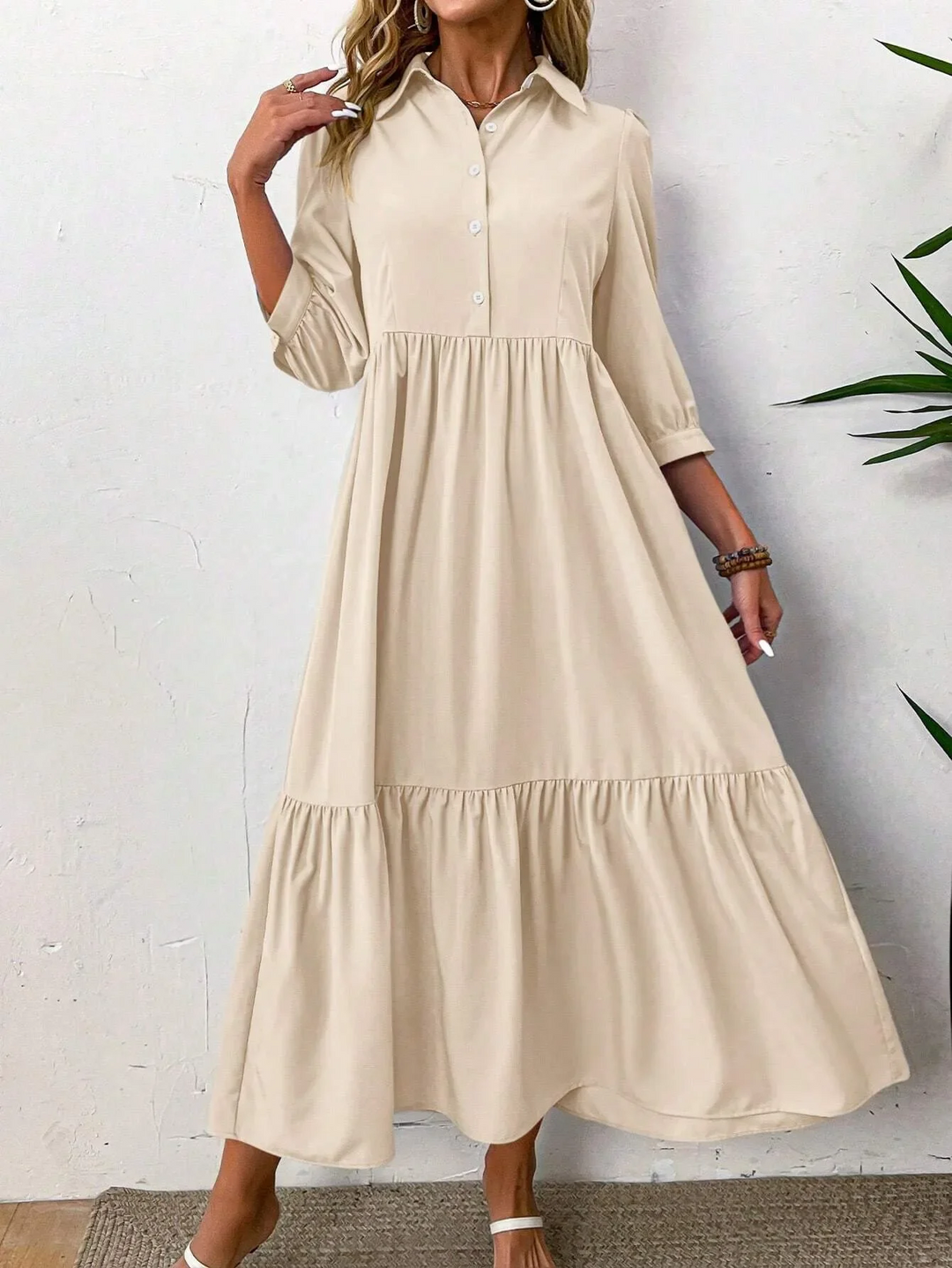 Lena - Robe chemise fluide
