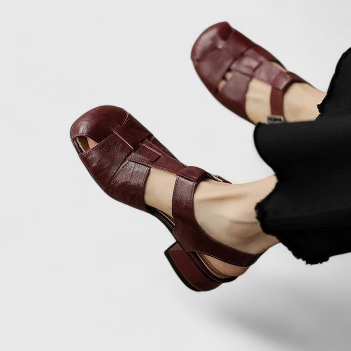 Madella – Sandales en cuir élégantes avec talon bloc