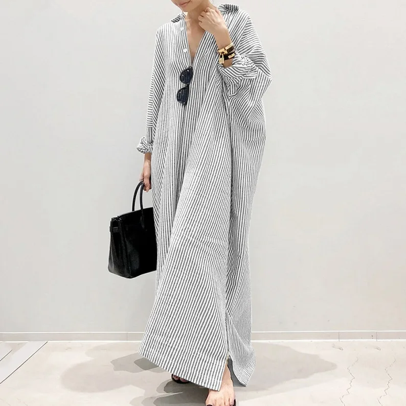 Lena - Robe chemise légèrement oversize