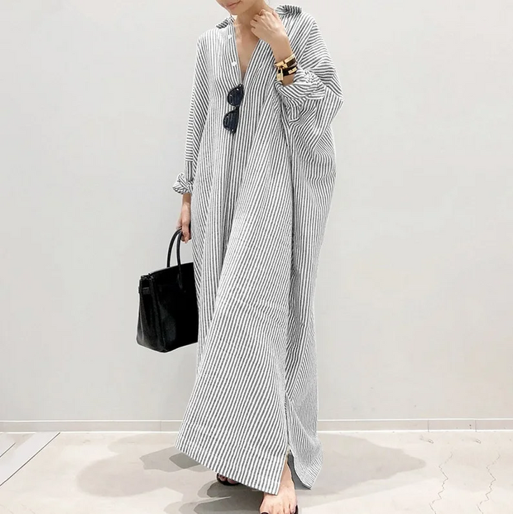 Lena - Robe chemise légèrement oversize