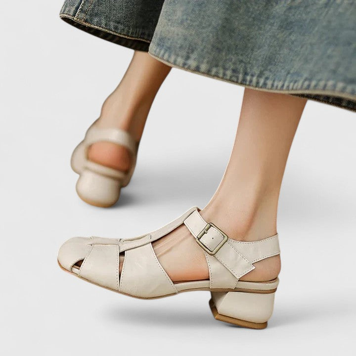 Madella – Sandales en cuir élégantes avec talon bloc