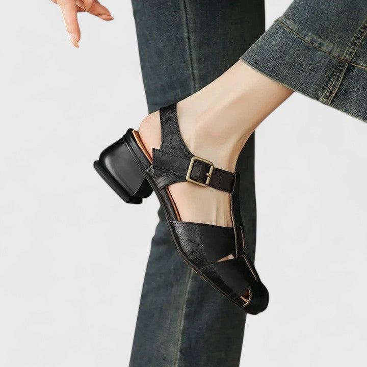 Madella – Sandales en cuir élégantes avec talon bloc