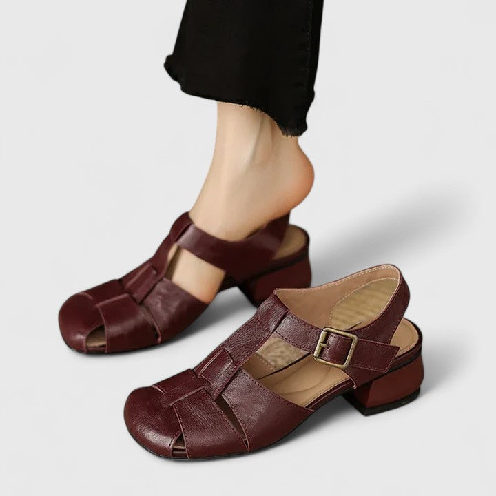Madella – Sandales en cuir élégantes avec talon bloc