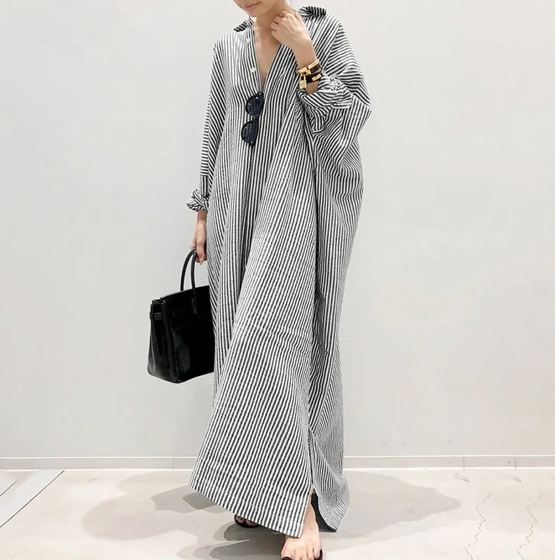 Lena - Robe chemise légèrement oversize