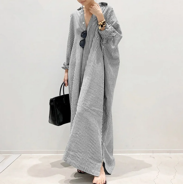 Lena - Robe chemise légèrement oversize