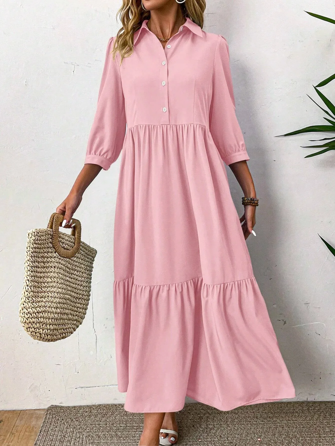 Lena - Robe chemise fluide