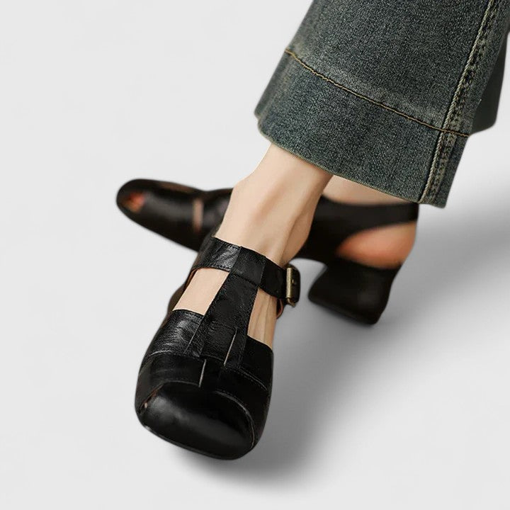 Madella – Sandales en cuir élégantes avec talon bloc
