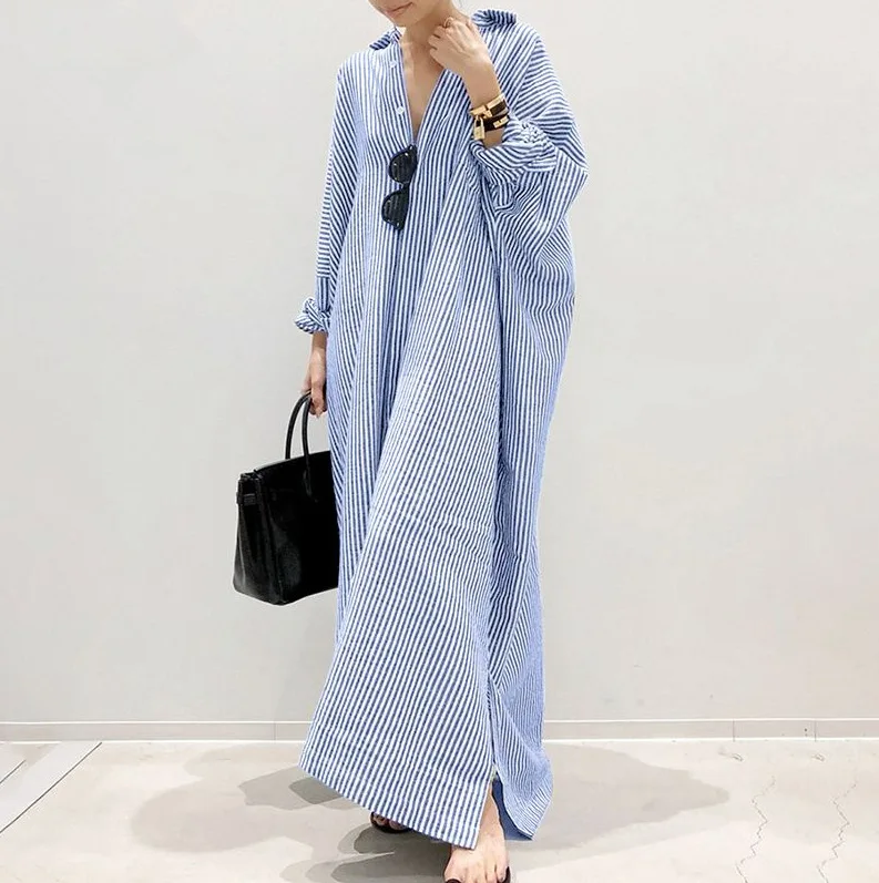 Lena - Robe chemise légèrement oversize