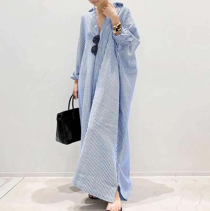 Lena - Robe chemise légèrement oversize