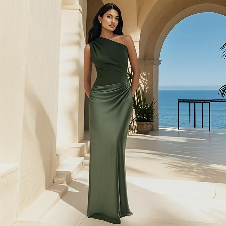Lara - Robe Maxi avec une Guilt en Satin