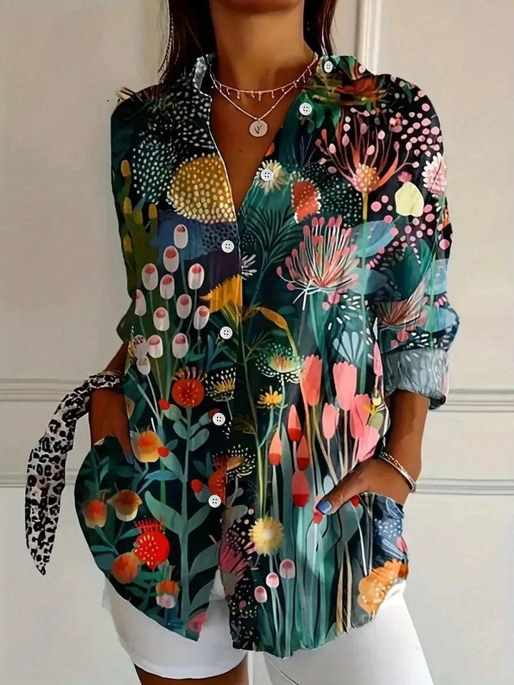 Asiah – Blouse à Motifs Colorés avec Confort Toute la Journée
