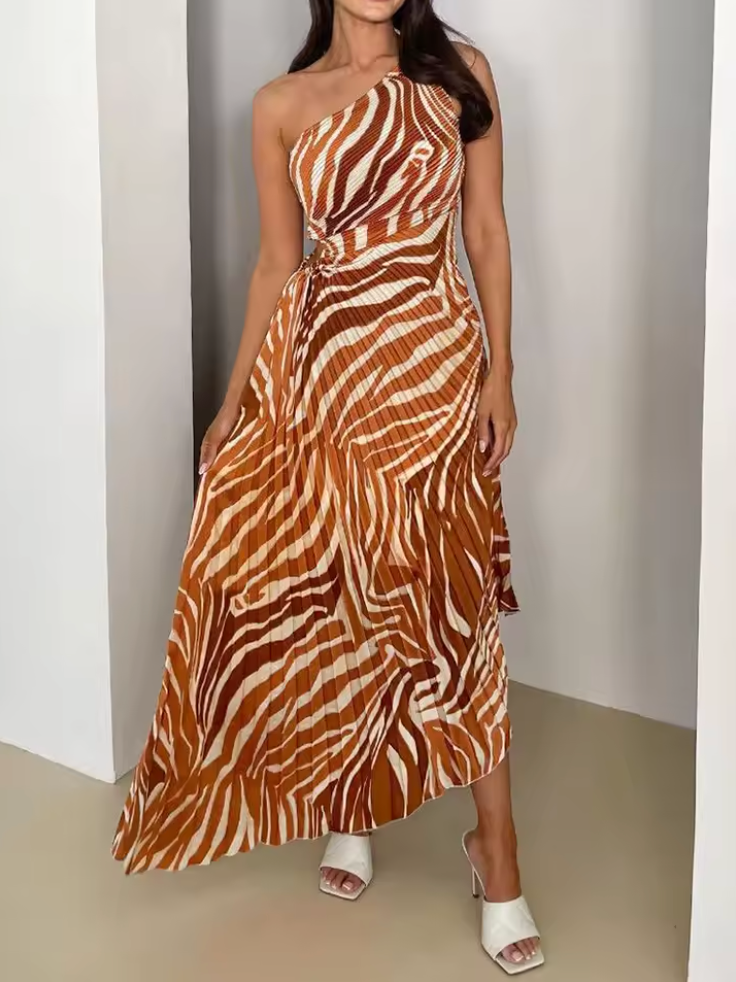 Celest - Robe Vibrante Tropicale de Soirée
