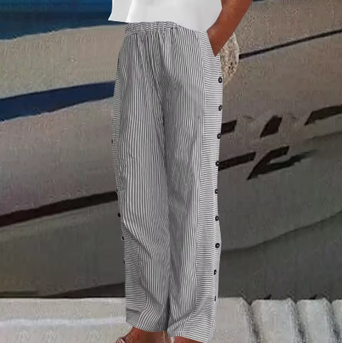Sharon | Pantalons d'été amples rayés et confortables