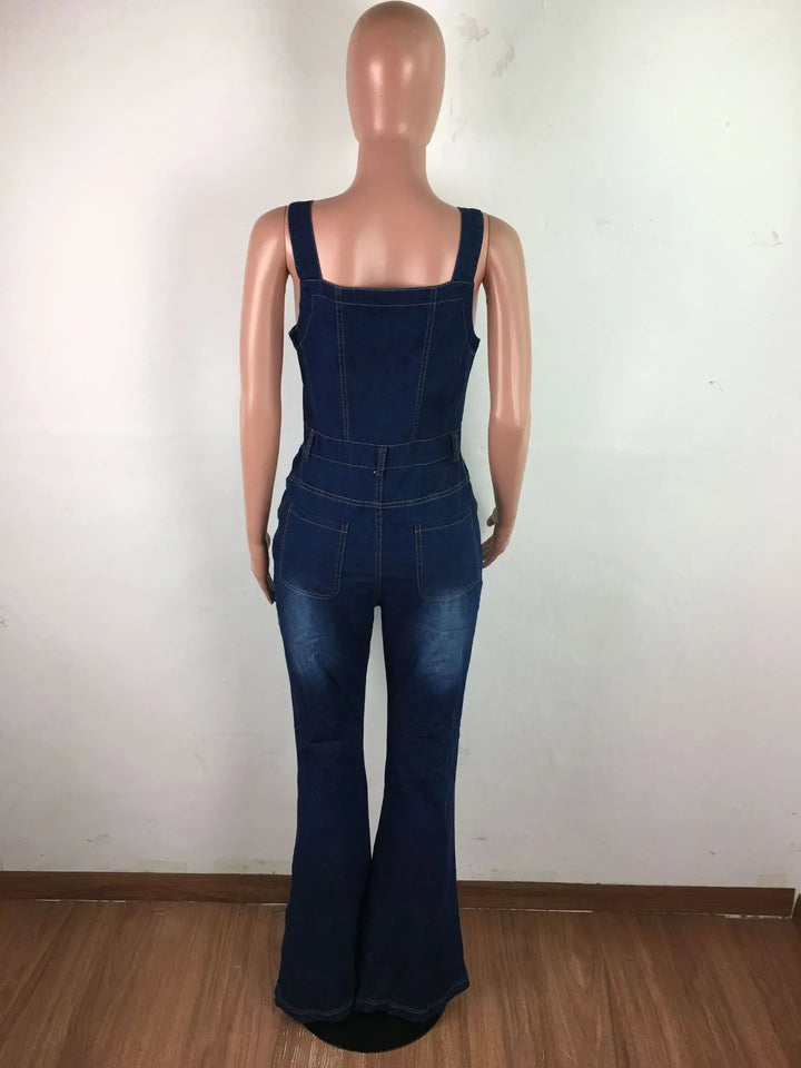 Nalla - Combinaison en denim à jambes larges