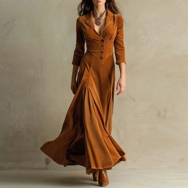 Mariane - Robe Maxi en Velours Intemporelle