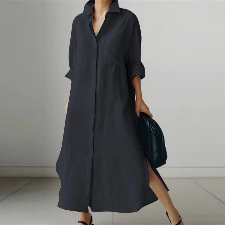 Lena - Robe Chemise Oversized Décontractée