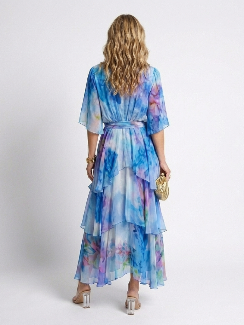 Carla - Robe Maxi Viscérale à Superpositions