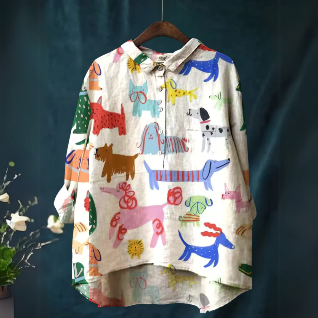 Elsia - Chemise élégante pour tous les jours avec motif